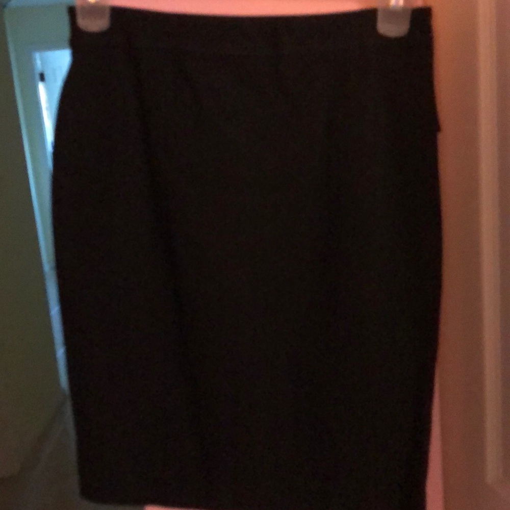 Black Zipper Pencil Skirt